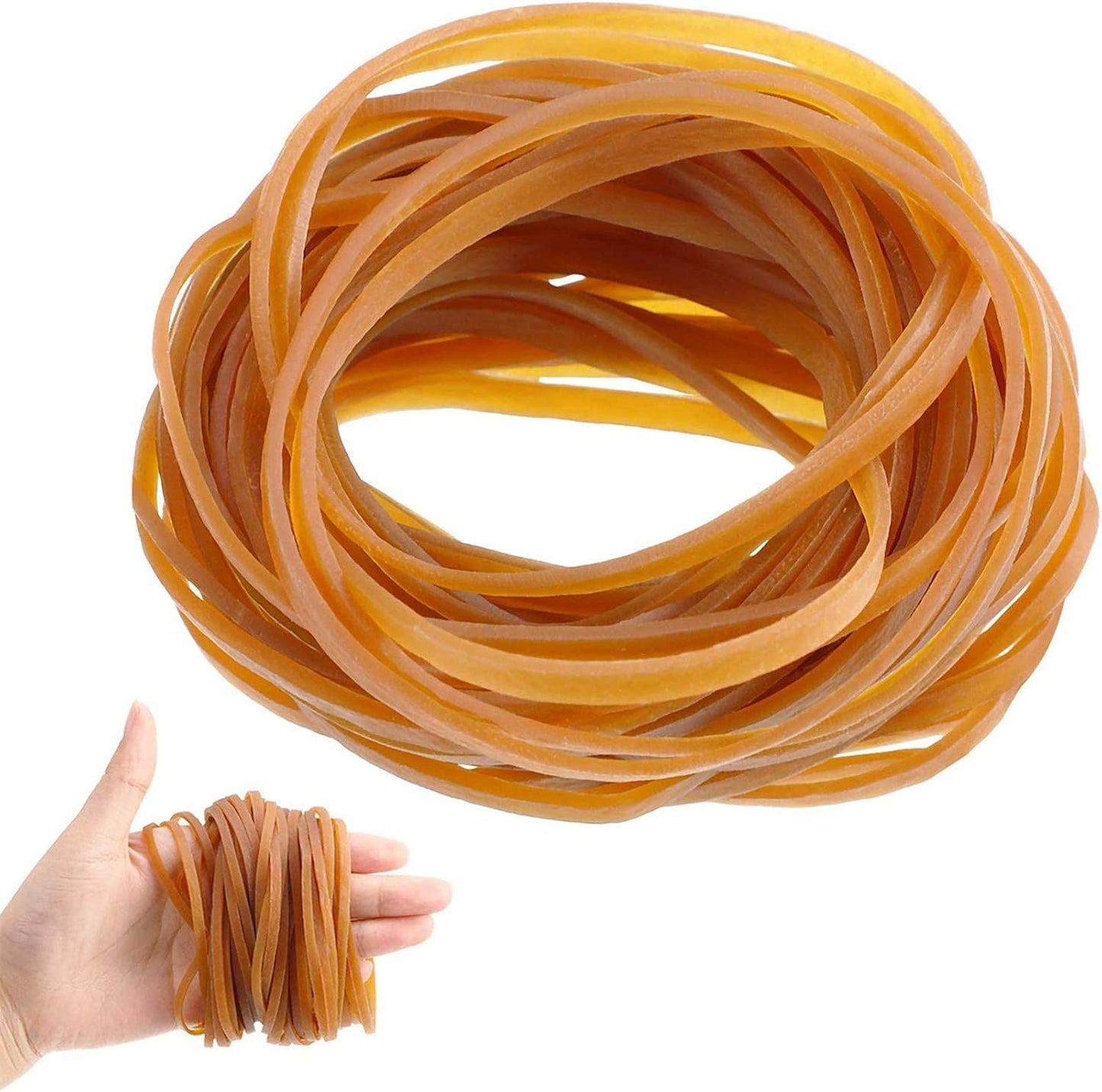 AMUU Rubber Bands Yellow Soft Elastic Bands For Office Supplies School Home