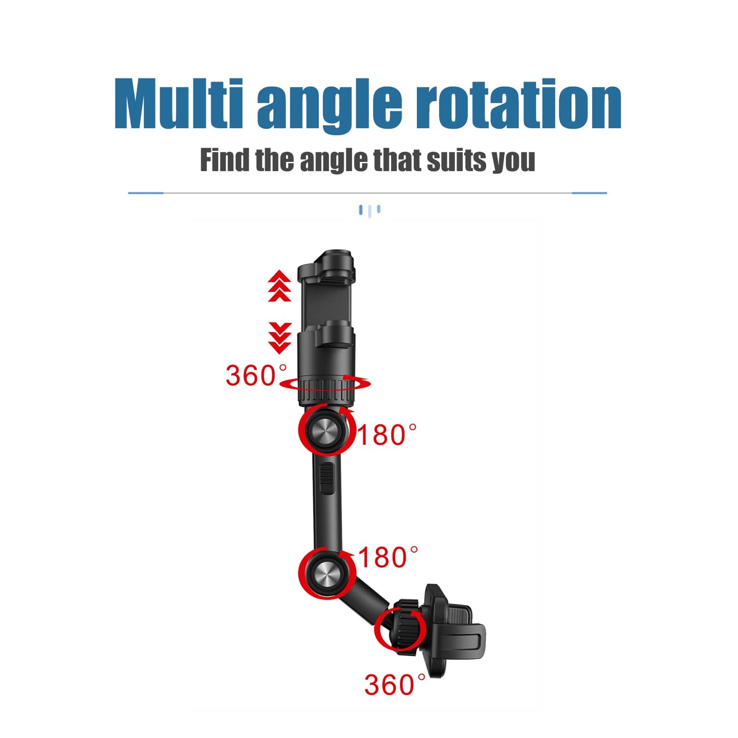 Car Bracket for Phone,360° Rearview Mirror Phone Holder for Car