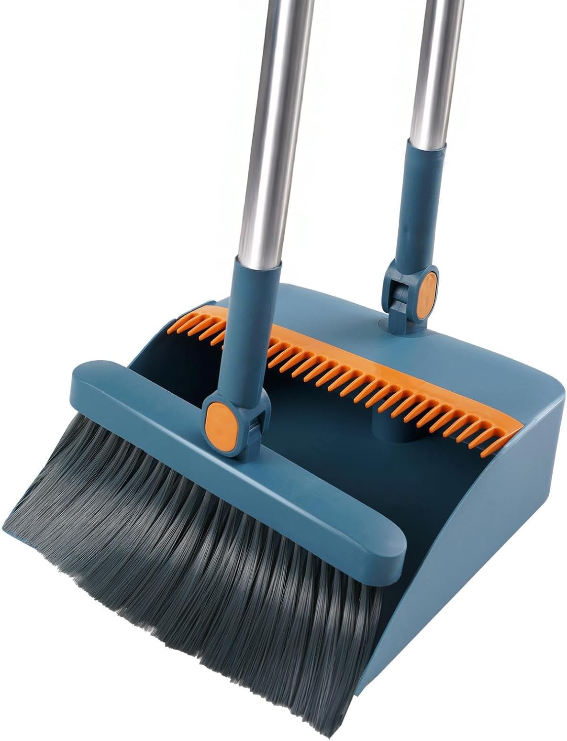Self Cleaning Foldable Bristle Broom And Dustpan Set مكنسة مع مجرود