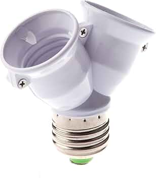 Sourcing Map E27 to Dual E27 Adapter LED Light Socket Converter Bulb Base Splitter Lamp Holder