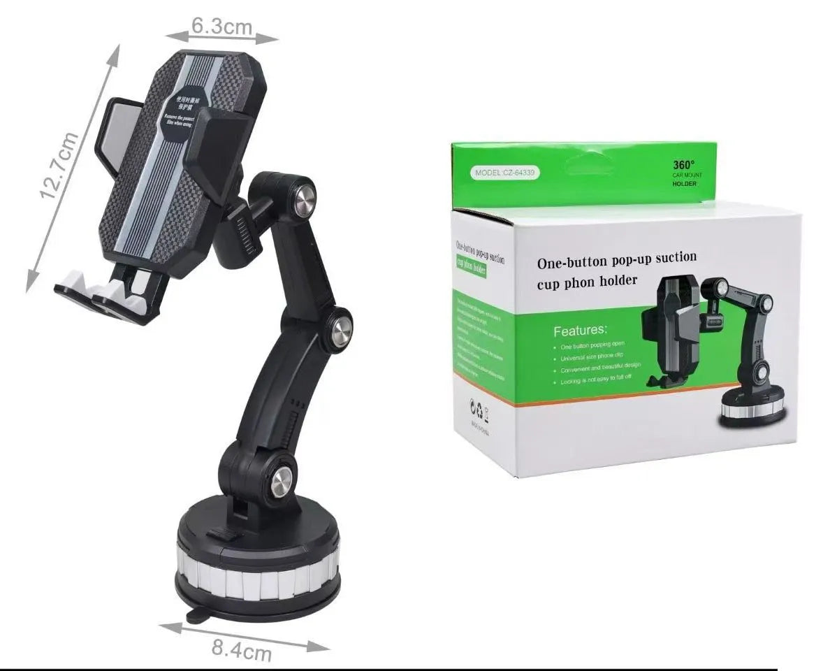 Car Phone Holder Mount, Universal Strong Suction Cup Cell Phone Holder Stand