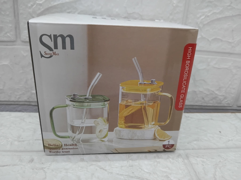 Drinking Mug with Handle and Straw SMBC28/L1-B