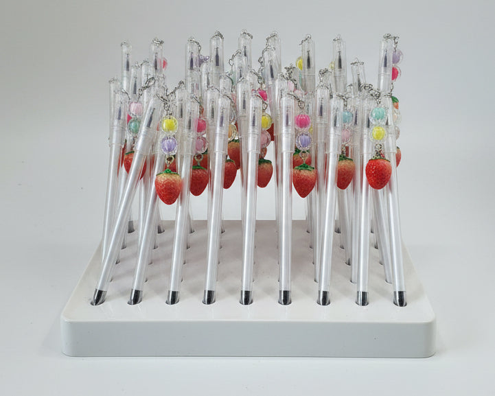Quicksand Strawberry Pendant Neutral Pens Gel Crystal Cute Pen Gifts E360