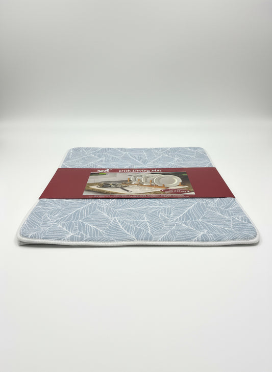 Dish Drying Mat, Oversized (38cm* 51 Cm) Low-Profile, Super Absorbent, Quick Dry Fabric, Slip-Resistant, for Kitchen Counter, Trimmable, Easy to Clean