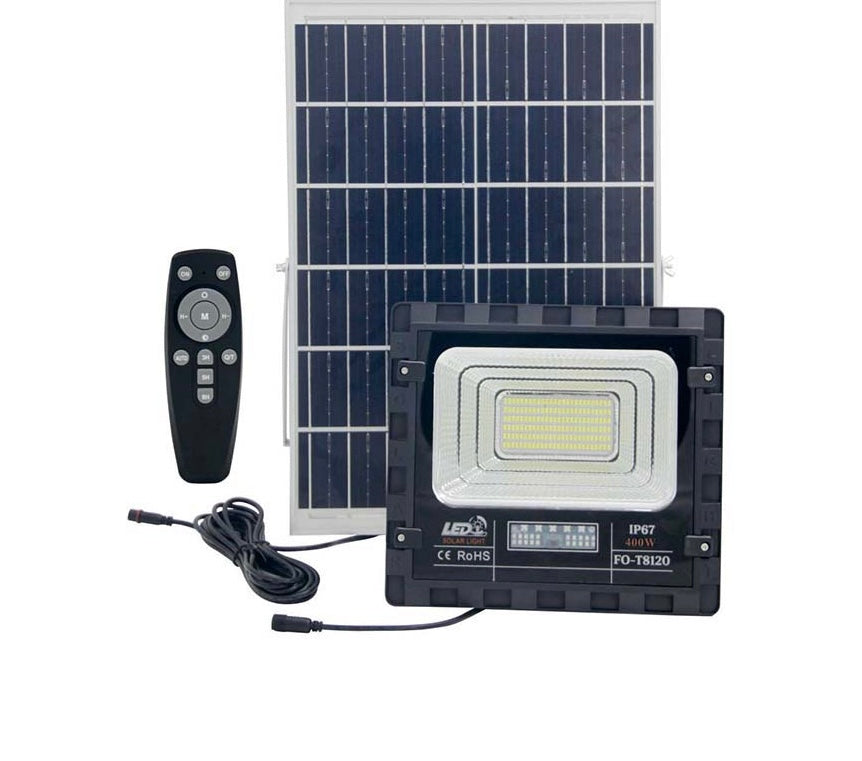 Solar Panel LED Waterproof Remote Control Floodlight 400W Outdoor Solar Light