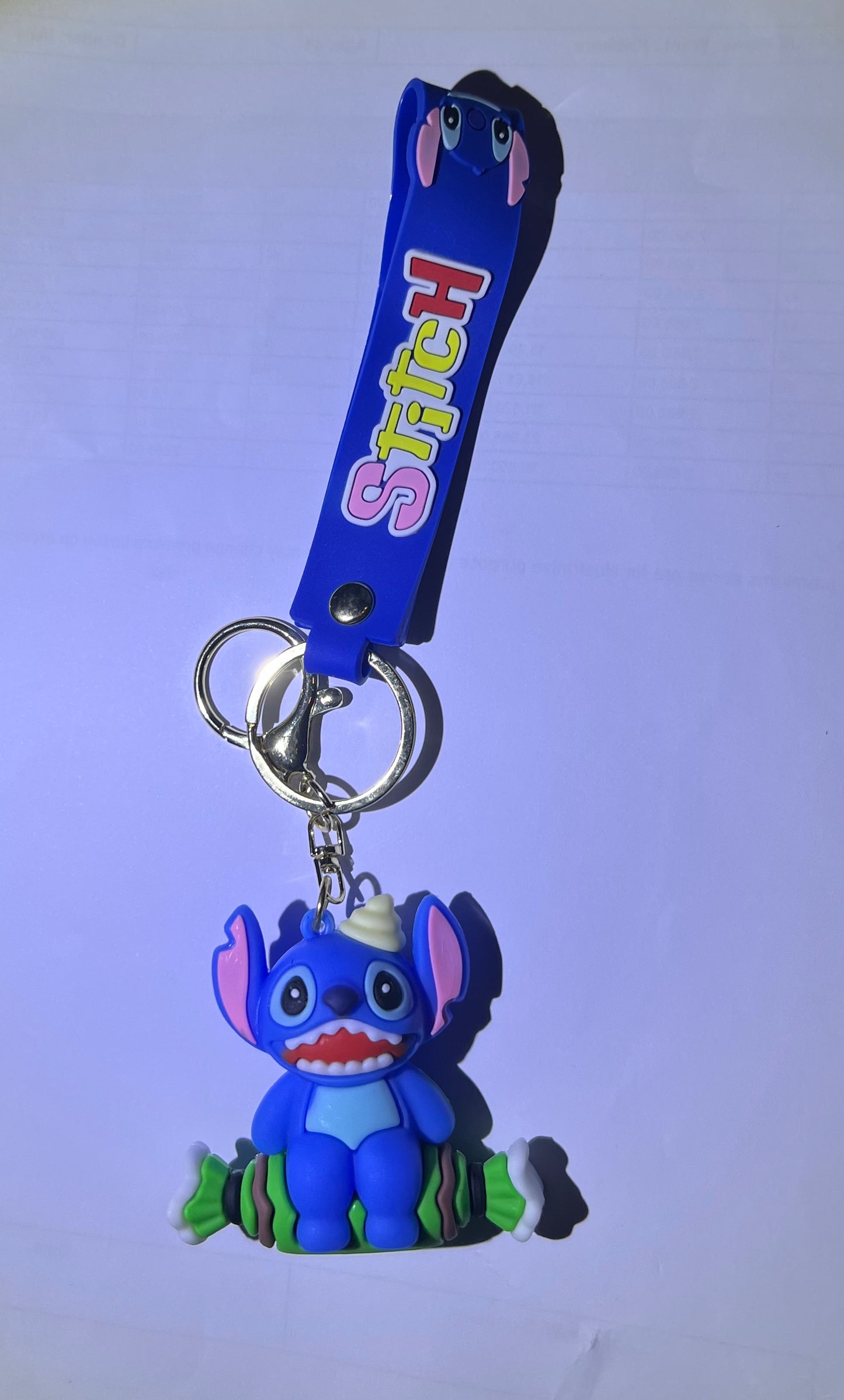 Disney Stitch Key Chains Cartoon Cute 3D School Bag Pendant Child Party Gift Birthday Pendant