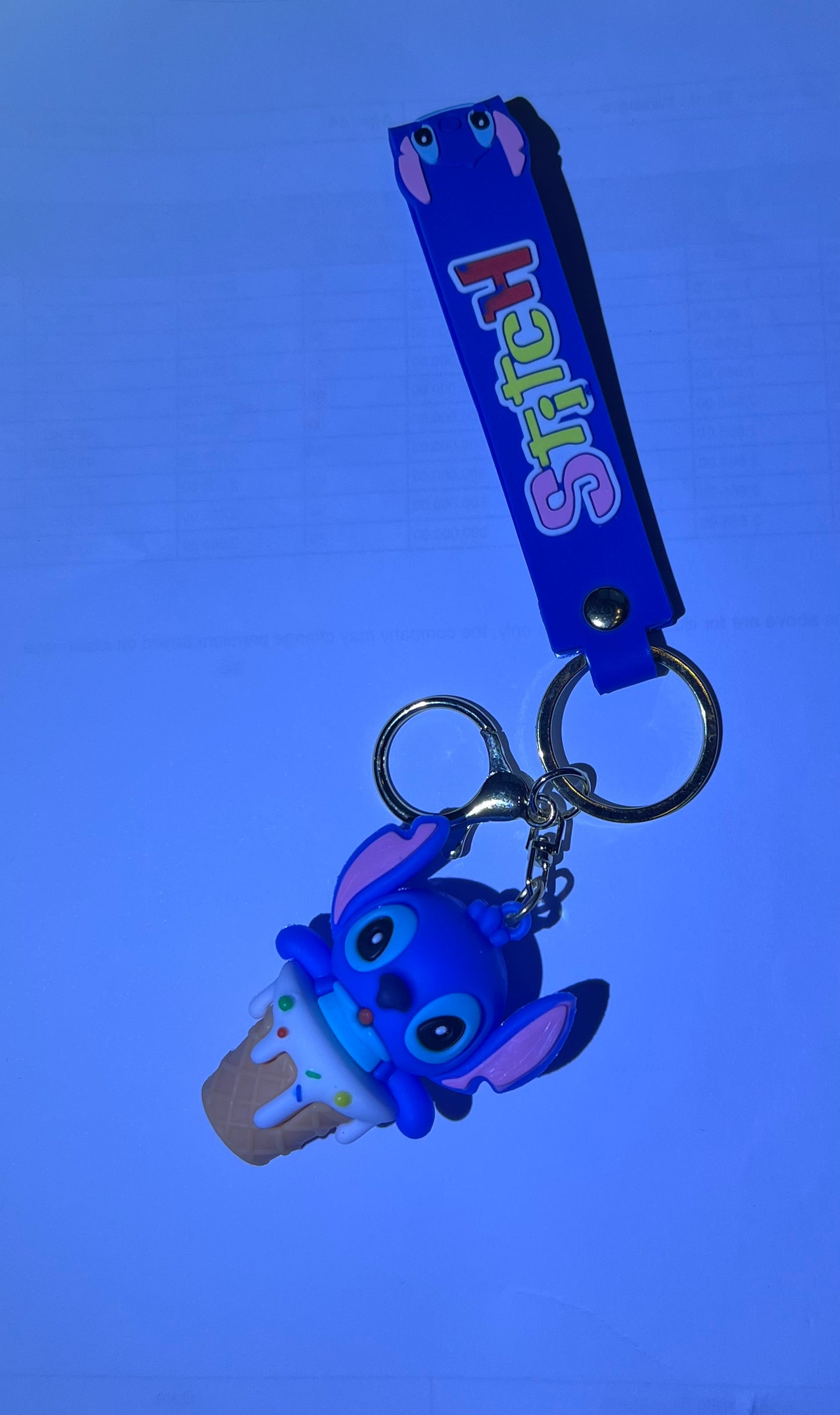 Disney Stitch Key Chains Cartoon Cute 3D School Bag Pendant Child Party Gift Birthday Pendant