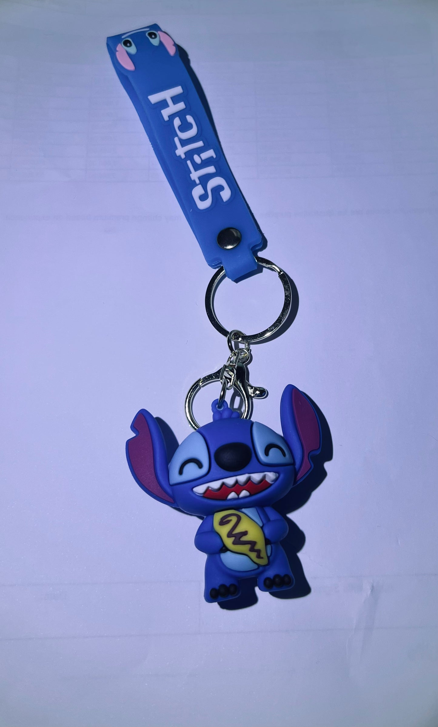 Disney Stitch Key Chains Cartoon Cute 3D School Bag Pendant Child Party Gift Birthday Pendant