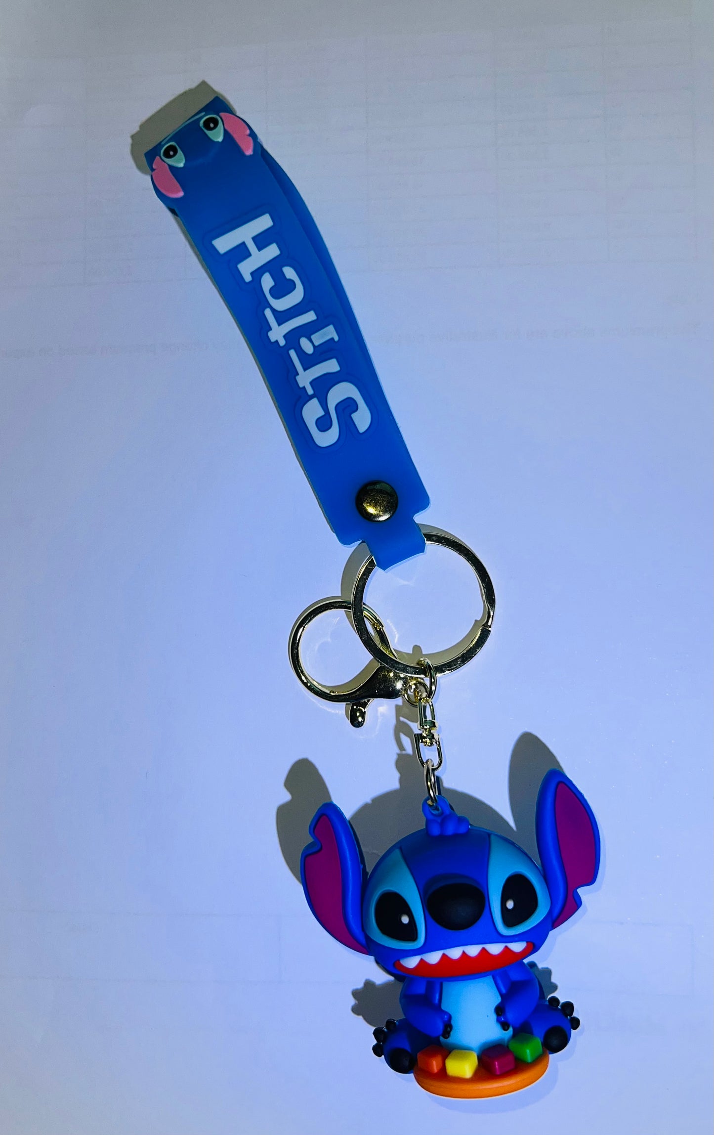 Disney Stitch Key Chains Cartoon Cute 3D School Bag Pendant Child Party Gift Birthday Pendant