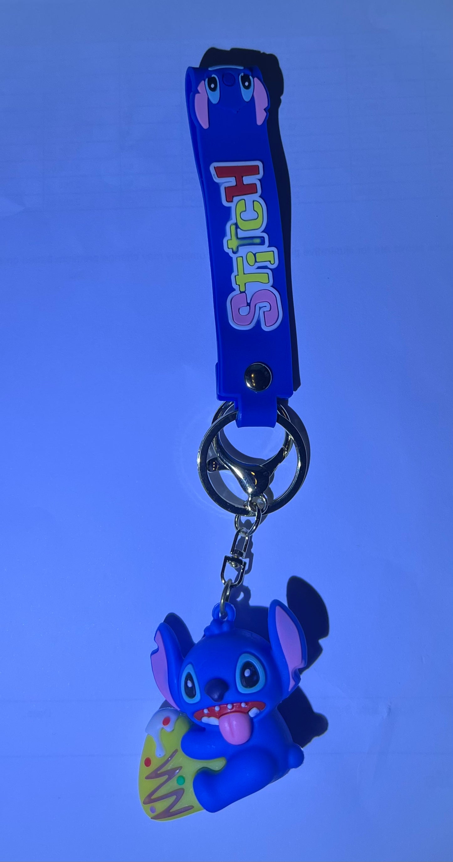 Disney Stitch Key Chains Cartoon Cute 3D School Bag Pendant Child Party Gift Birthday Pendant
