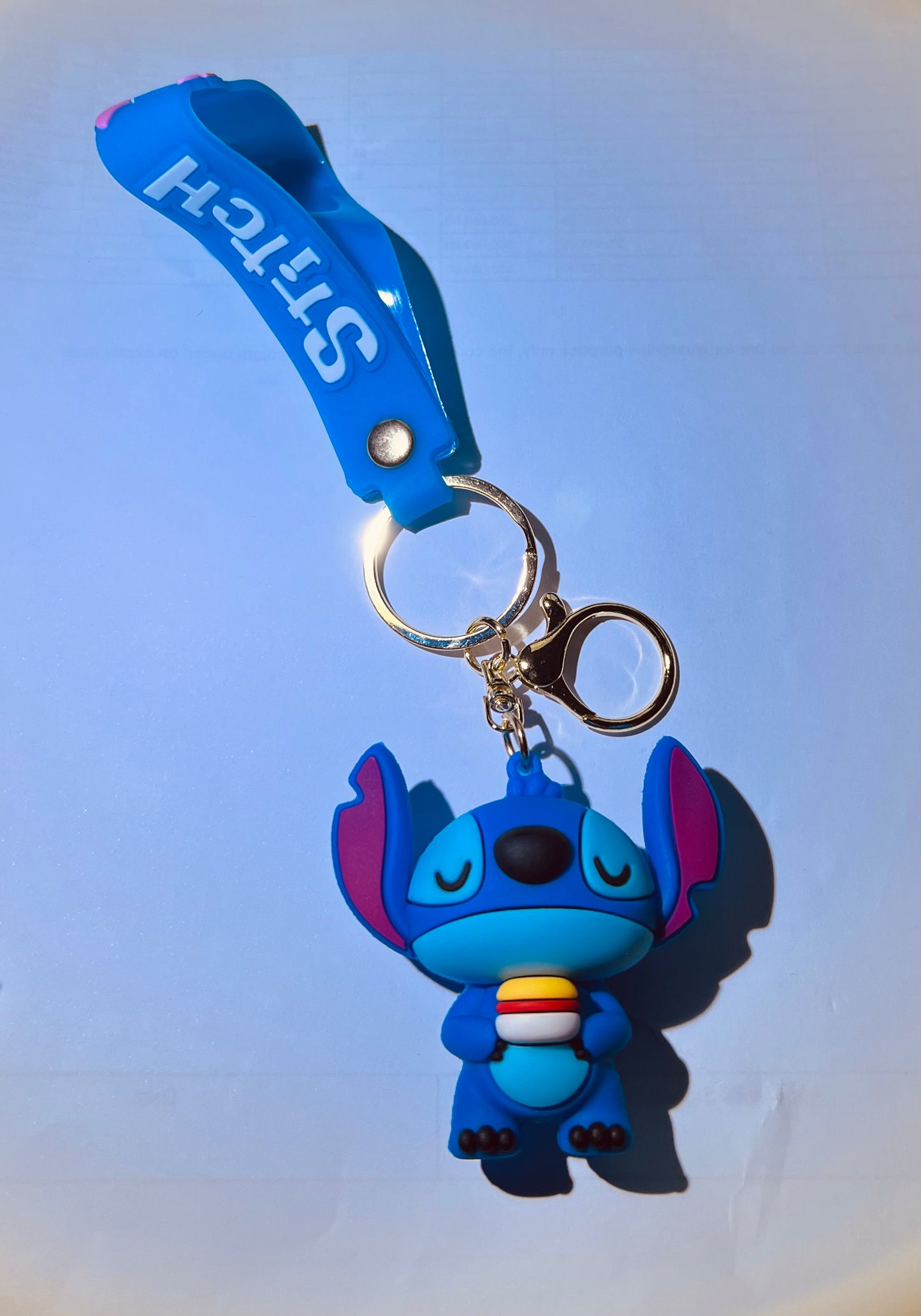 Disney Stitch Key Chains Cartoon Cute 3D School Bag Pendant Child Party Gift Birthday Pendant