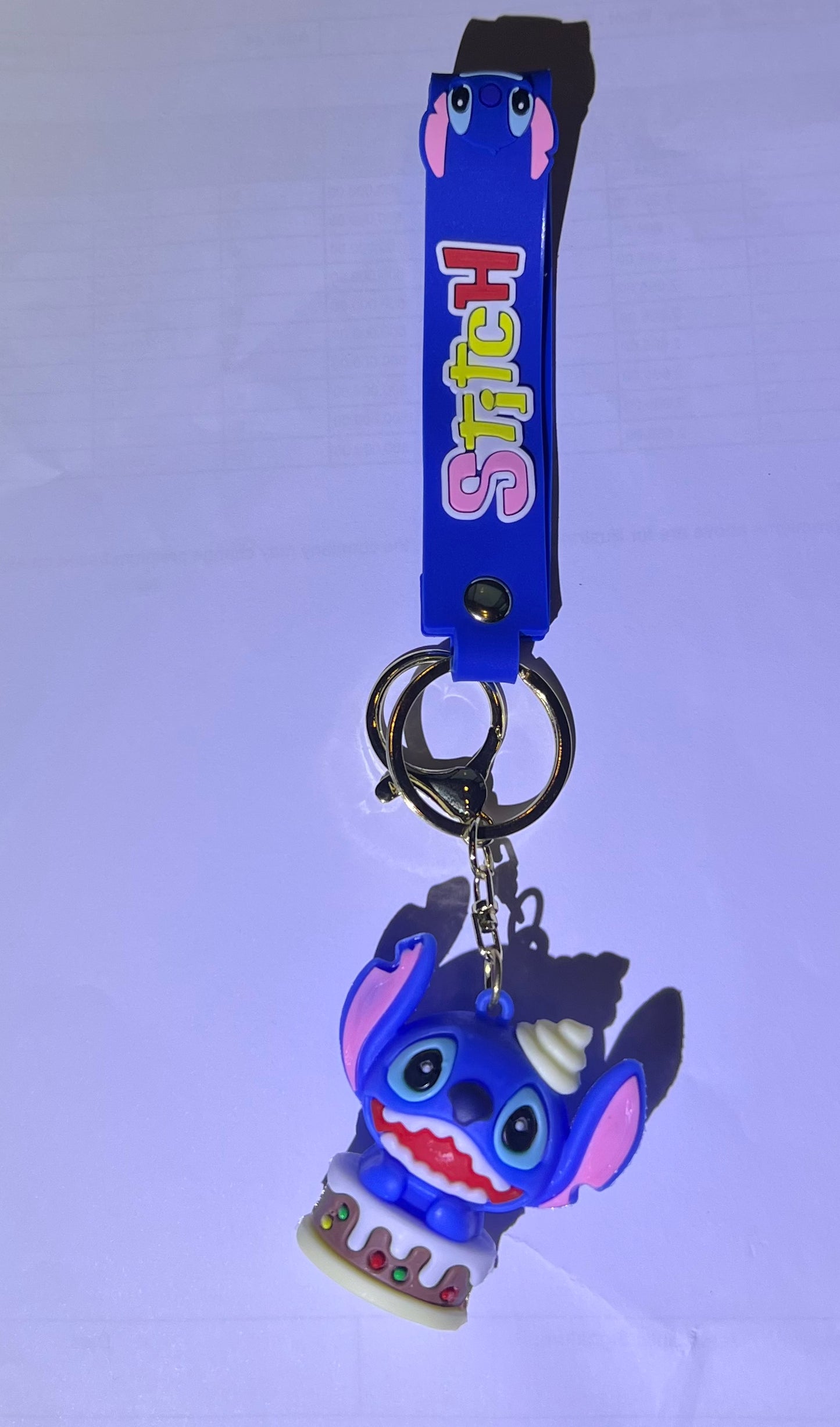 Disney Stitch Key Chains Cartoon Cute 3D School Bag Pendant Child Party Gift Birthday Pendant