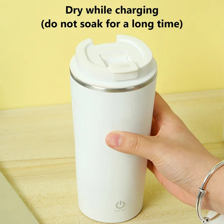 Electric Stirring Mixing Cup Self Stirring Coffee Mug,Rechargeable Stainless Steel Magnetic Stirring Mug, Portable Automatic Stirring Cup, Auto Mixer Cup Tumbler for Home/Office/Travel 400ml
