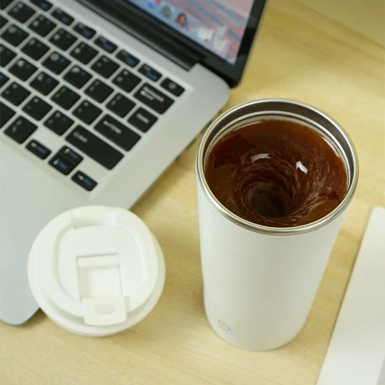Electric Stirring Mixing Cup Self Stirring Coffee Mug,Rechargeable Stainless Steel Magnetic Stirring Mug, Portable Automatic Stirring Cup, Auto Mixer Cup Tumbler for Home/Office/Travel 400ml