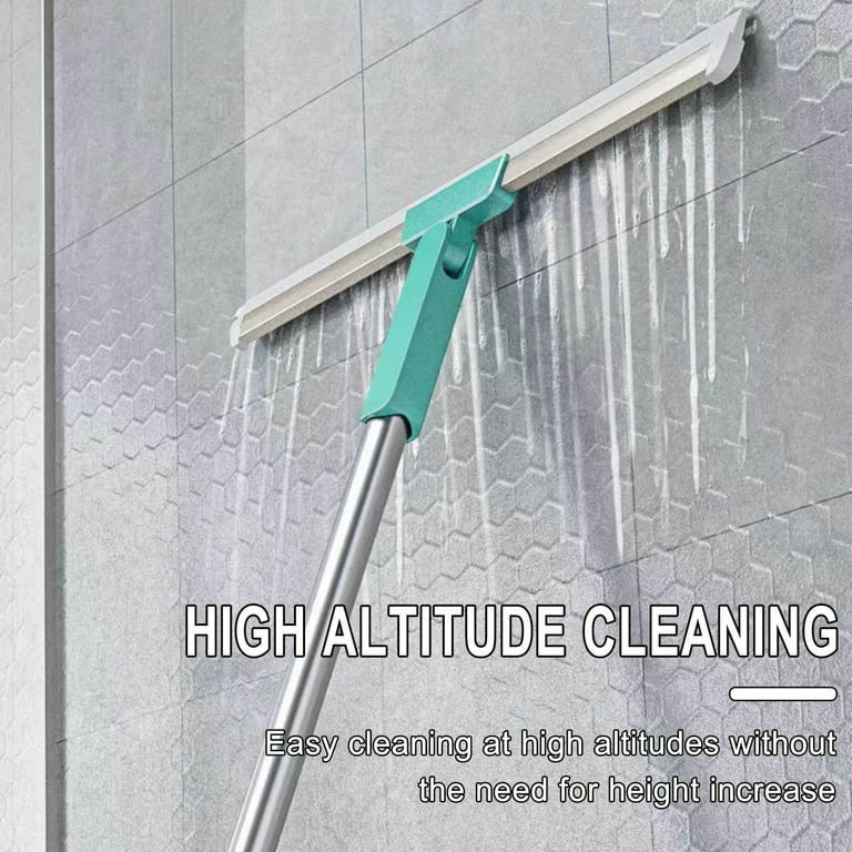 Retractable Silicone Broom - Floor Squeegee Brush - Multifunctional Broom, Silicone Hair Sweeping Tool, Floor Squeegee Scrubber for Living Room, Kitchen, BathroomFloor Scraper With Handle |