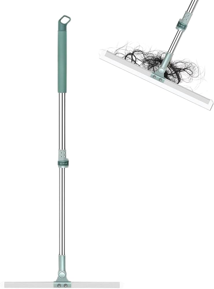 Retractable Silicone Broom - Floor Squeegee Brush - Multifunctional Broom, Silicone Hair Sweeping Tool, Floor Squeegee Scrubber for Living Room, Kitchen, BathroomFloor Scraper With Handle |