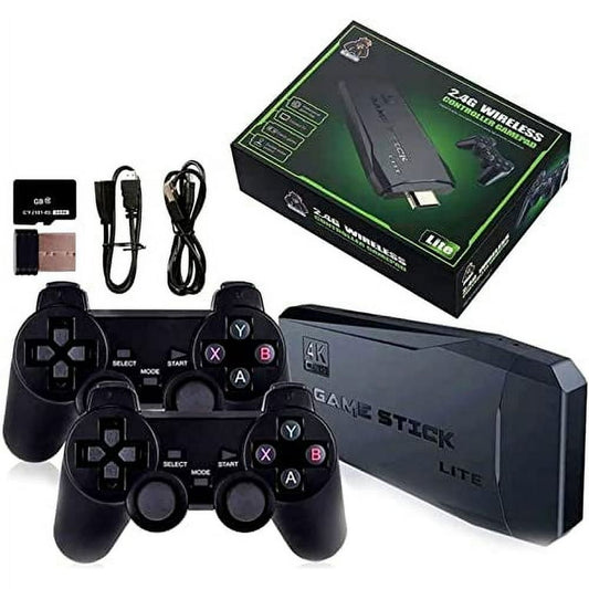Game Stick 10,000 Retro Games, 2.4g Wireless Controller Gamepad 4K Game Stick, USB Game Stick