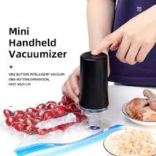 Mini Vacuum Sealer, Sous Vide Vacuum Sealer, Suction Power of 60 kPa Food Vacuum Sealer Machine, Vacuum Food Sealer, Handheld Vacuum Sealer for Dry/Wet Foods