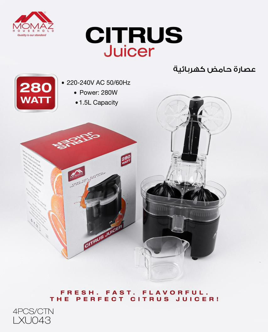 Momaz Citrus Juicer 280W Automatic Double-Head Multi-Function Juicer LXU043