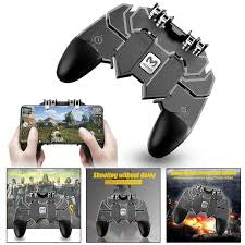 Mobile Phone 6 Fingers Gamepad Joystick Controller AK66 for PUBG Aim Shoot Game Trigger Handle for IPhone Android Universal