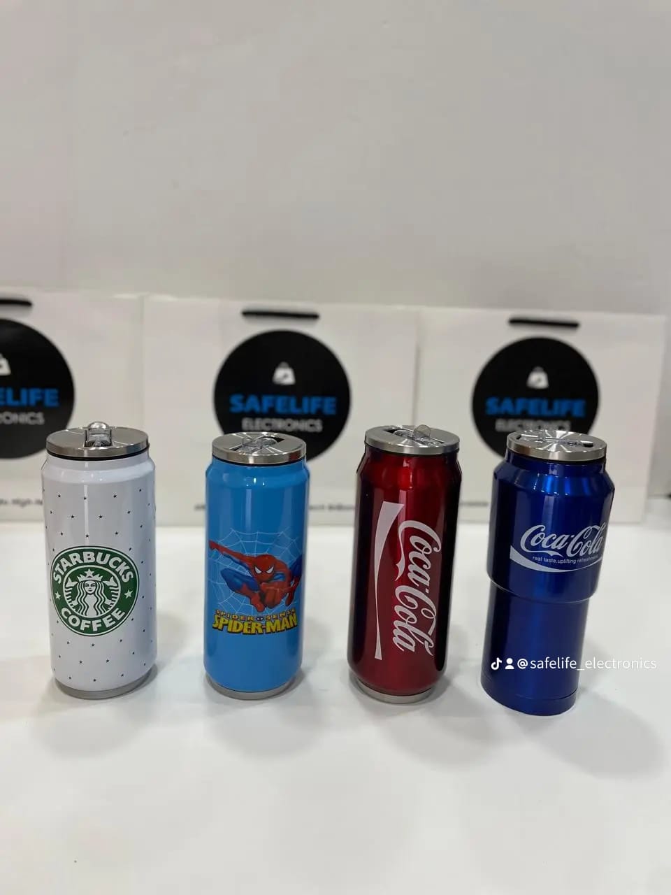 Metal Starbucks, Coca Cola, Pepsi, Spiderman 500 ml and 350 ml