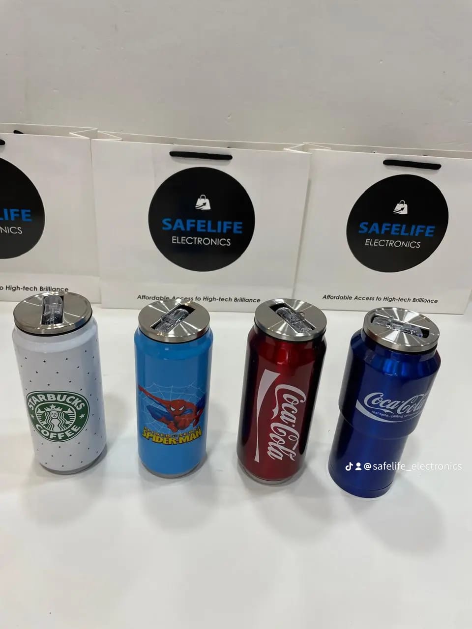 Metal Starbucks, Coca Cola, Pepsi, Spiderman 500 ml and 350 ml