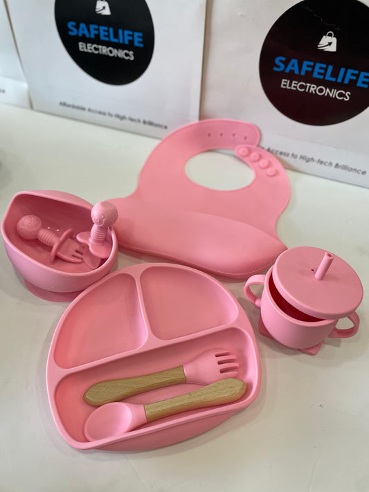 8 Pieces Silicone Baby Feeding Set