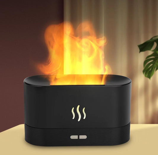 Desktop Humidifier, Sleep Aid, Dimmable Quiet Small Humidifier, Flame Light for Car, Office, Bedroom, Home &  Kitchen