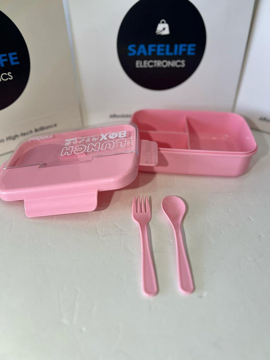 Lunch Box with fork and spoon