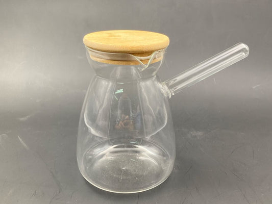 Borosilicate Glass Coffee Pot wooden cover