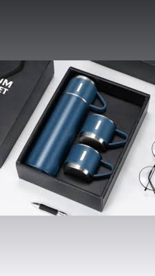 Vaccum Bottle set, Hot and Cold with 3 cup