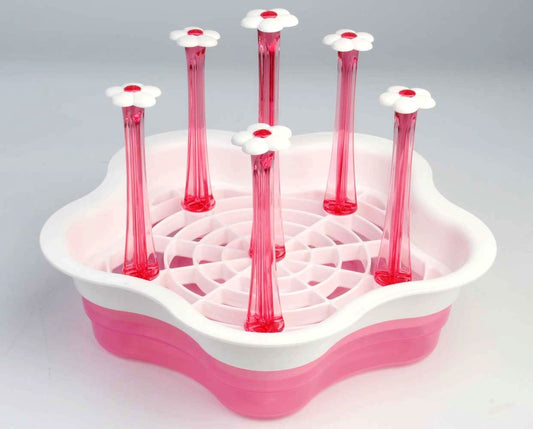 Glass Cup Holder Drying Rack Stand For Kitchen Storage Plastic pink Color