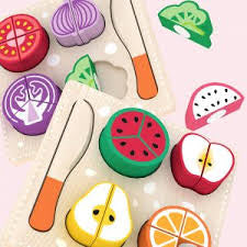 Play set wooden kitchen, Toy for play cutting toy