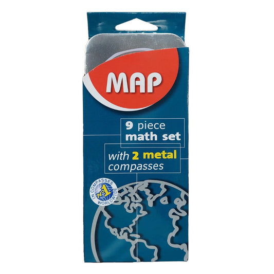 Map Mathematical Instruments Geometric Set Stationery Math Set Geometric Compass Box Architect