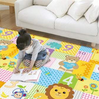2 Sided Soft Foam Educational Kids Crawling Toy Game Picnic Play Mat | 90*120 CM