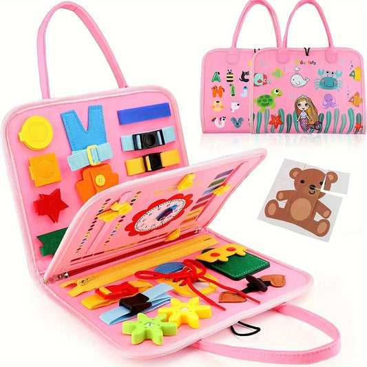Activity Board Toy Busy Board preschool learning fine motor skills skill for 1 2 3 4 years old toddlers educational