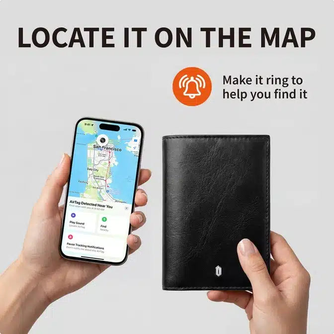 HOCO Passport tracket Wallet Travel Wallet with Find My Card Slot