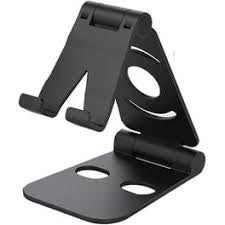 Phone Stand for Tablet Holder, Cellphone Holder Smartphone Stand Holder for iPhone iPad Samsung and More (Black)
