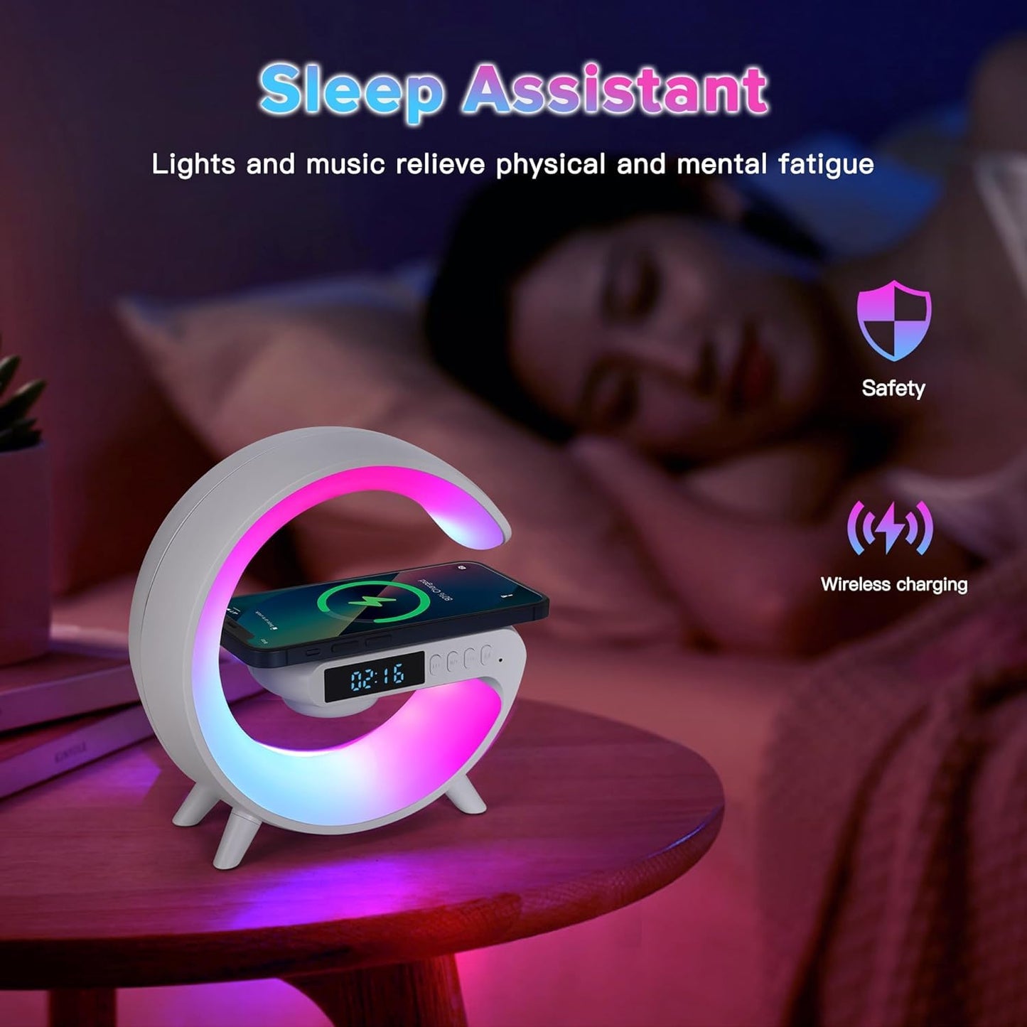 Smart Light Sound Machine, Bluetooth Speaker and Clock
