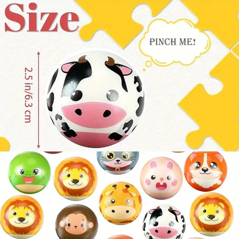 12 pcs Sponge squeeze Animal design