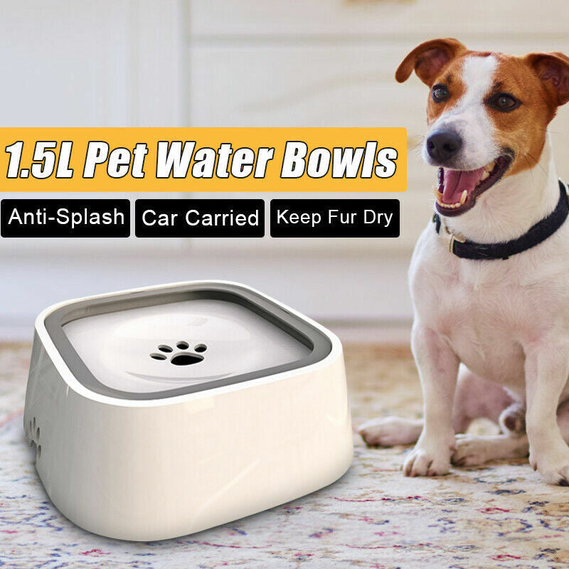 Dog Water Bowl Slow Drinking Water Dispenser Floating Water Bowl for Cat Puppy