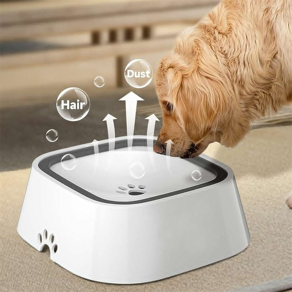 Dog Water Bowl Slow Drinking Water Dispenser Floating Water Bowl for Cat Puppy