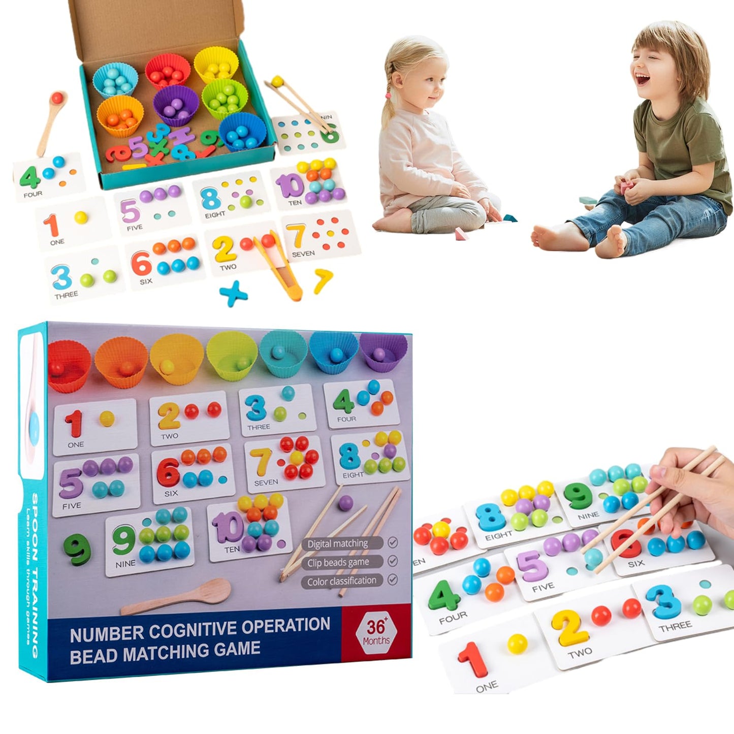 Wooden Digital Bead Educational Game.