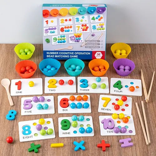 Wooden Digital Bead Educational Game.