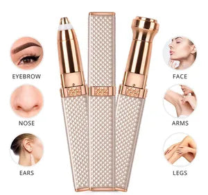 2 in 1 Rechargeable Women's Face Hair Remover Epilator for women Machine for Upper Lip, Chin, Eyebrow, Lips, Body, Arms Hair
