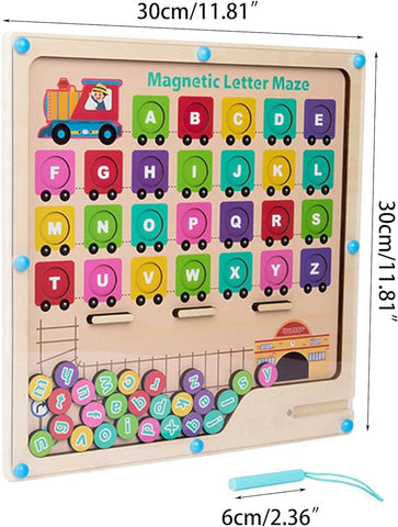 Magnetic Alphabet Maze, Montessori Toys for Boys Girls 3 4 5 Years Old, ABC Alphabet Magnets Fine Motor Skills Toy Sensory Toys for Toddlers, Birthday Gift for Kids