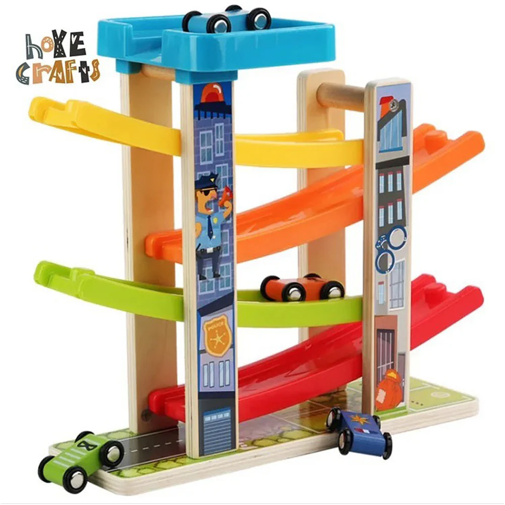 Wooden Race Track Bright Ramp Racetrack