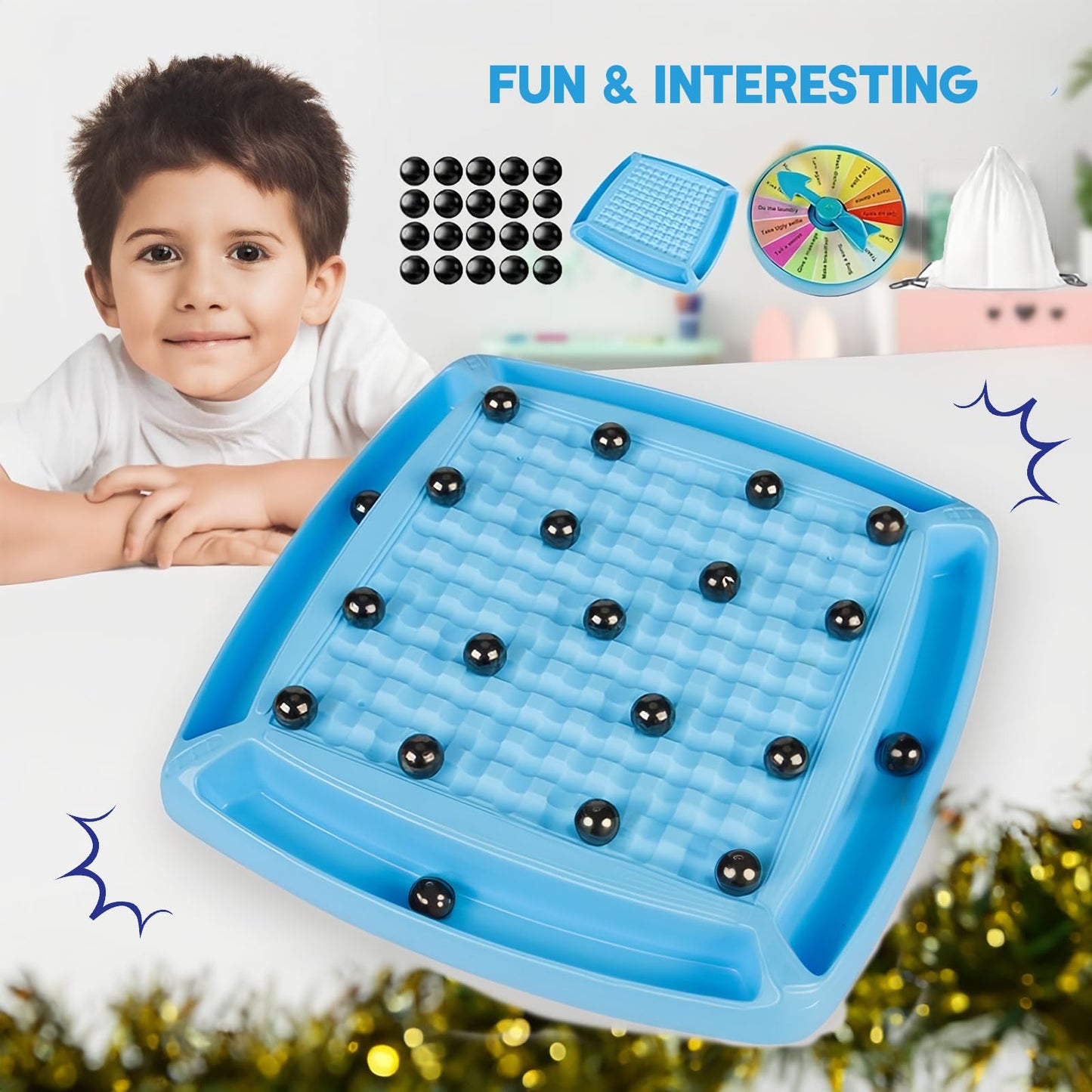 Magnetic Chess Game, Portable Magnetic Chess Game with Stones