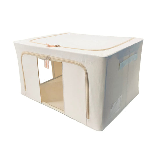 High Quality Fabric Storage Box,Large Capacity Storage Box with Metal Frame and Zips(50*40*30)