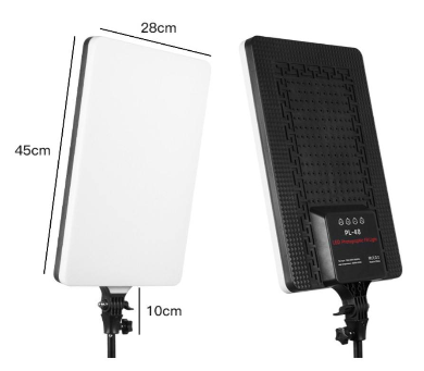 Professional LED Video Light Panel (50W, 3200-5700K) With High Quality Stand 
Adjustable LED light panel (50 watts, 3200-5700Kelvin) for studio, photography, and video. This panel is lightweight and provides ideal lighting for photography and videography